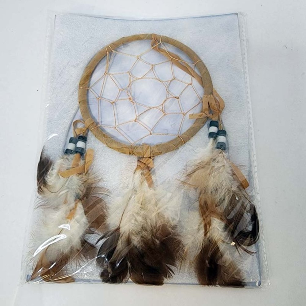 Dreamcatcher - Small, Brown and white